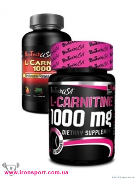 Для похудения, карнитин L-Carnitine 1000 mg (30 таб) - спортивное питание