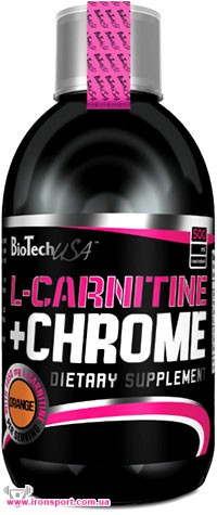 Для похудения, карнитин L-Carnitine+Chrome Liquid Concentrate (500 мл) - спортивное питание