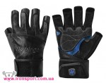 Мужские перчатки Flexit Classic WrisWrap черные/синие (L)