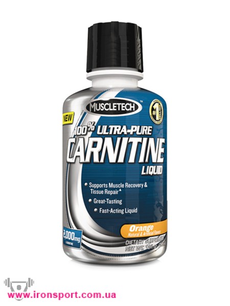 Для схуднення, карнітин 100% Ultra-Pure Carnitine Luquid (454 мл) - спортивне харчування