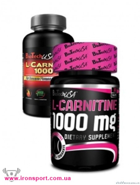 Для схуднення, карнітин L-Carnitine 1000 mg (30 таб) new - спортивне харчування