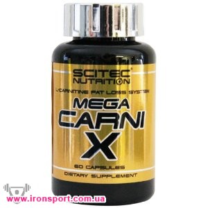 Для похудения, карнитин MEGA Carni-X (60 таб) - спортивное питание