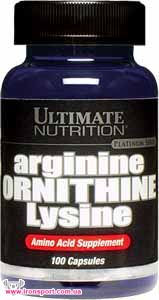 Амінокислоти Arginine/Ornithine/Lysine (100 кап) - спортивне харчування