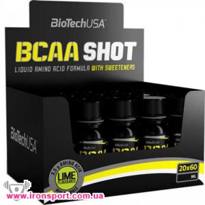 Амінокислоти BCAA SHOT (20 x 60 мл) - спортивне харчування