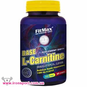 Для схуднення, карнітин Base L-Carnitine (60 кап) - спортивне харчування