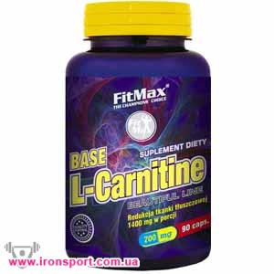 Для схуднення, карнітин Base L-Carnitine (90 кап) - спортивне харчування