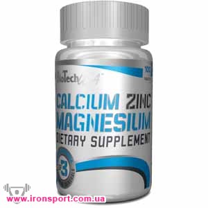 Вітаміни та комплекси Сalcium Zinc Magnesium (100 таб) - спортивне харчування