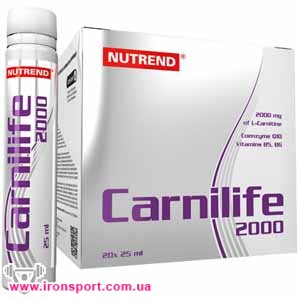 Для схуднення, карнітин Carnilife 2000 (20 х 25 мл) - спортивне харчування