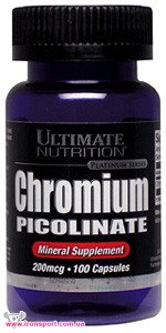 Вітаміни та комплекси Chromium Picolinate (100 кап) - спортивне харчування
