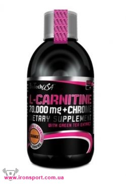 Для похудения, карнитин L-Carnitine 70.000+Chrome Liquid (500 мл) - спортивное питание