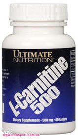 Для схуднення, карнітин L-Carnitine 500 (60 кап) - спортивне харчування