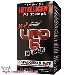 Для схуднення, карнітин Lipo-6 Black Ultra Concentrate (60 кап) - спортивне харчування