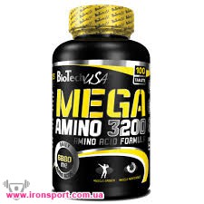 Амінокислоти Mega Amino 3200 (100 піг) - спортивне харчування