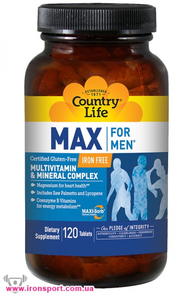 Вітаміни та комплекси MAX FOR MEN (60 таб) - спортивне харчування