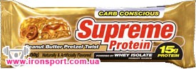 Батончики і напої Supreme Protein® Bars (Peanut Butter Pretzel Twist) (50 г) - спортивне харчування