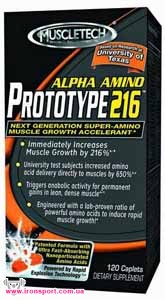 Амінокислоти Alpha Amino Prototype 216 (120 таб) - спортивне харчування