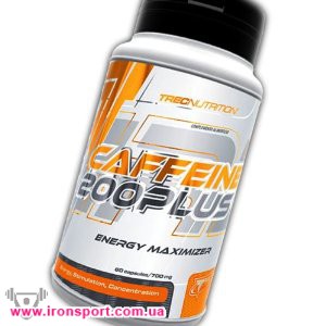 Енергетики Caffeine 200 +plus (60 кап) - спортивне харчування