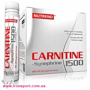 Для похудения, карнитин Carnitine 1500 + synephrine (20 х 25 мл) - спортивное питание