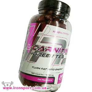 Для схуднення, карнітин L-Carnitine+Green tea (180 кап) - спортивне харчування