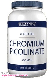 Вітаміни та комплекси Chromium Picolinate (100 таб) - спортивне харчування