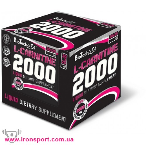 Для похудения, карнитин L-Carnitine Ampule 2000 (20 x 25 мл) - спортивное питание