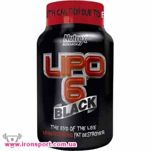 Для похудения, карнитин Lipo-6 Black (120 кап) - спортивное питание