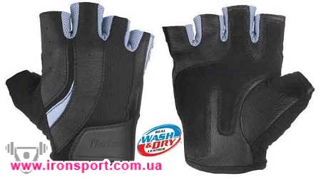 Спортивний одяг Жіночі рукавиці Harbinger Pro чорні/блакитні (L) - спортивне харчування