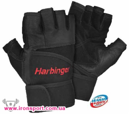 Спортивная одежда Перчатки Harbinger Pro WristWrap черные (S) - спортивное питание