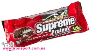 Батончики і напої Supreme Protein® Bars (Rocky Road Brownie) (50 г) - спортивне харчування