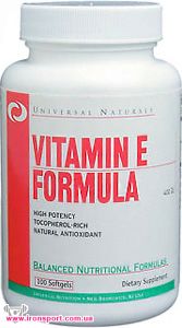 Вітаміни та комплекси Vitamin E Formula (100 кап) - спортивне харчування